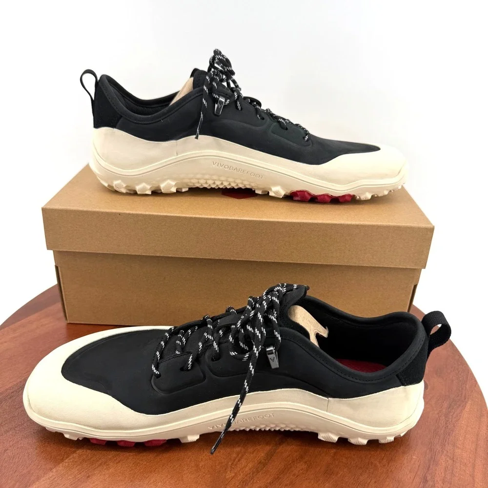 Vivobarefoot Tracker Leather AT Low M Obsidian White Hiking Shoe Men EU 43/US 10